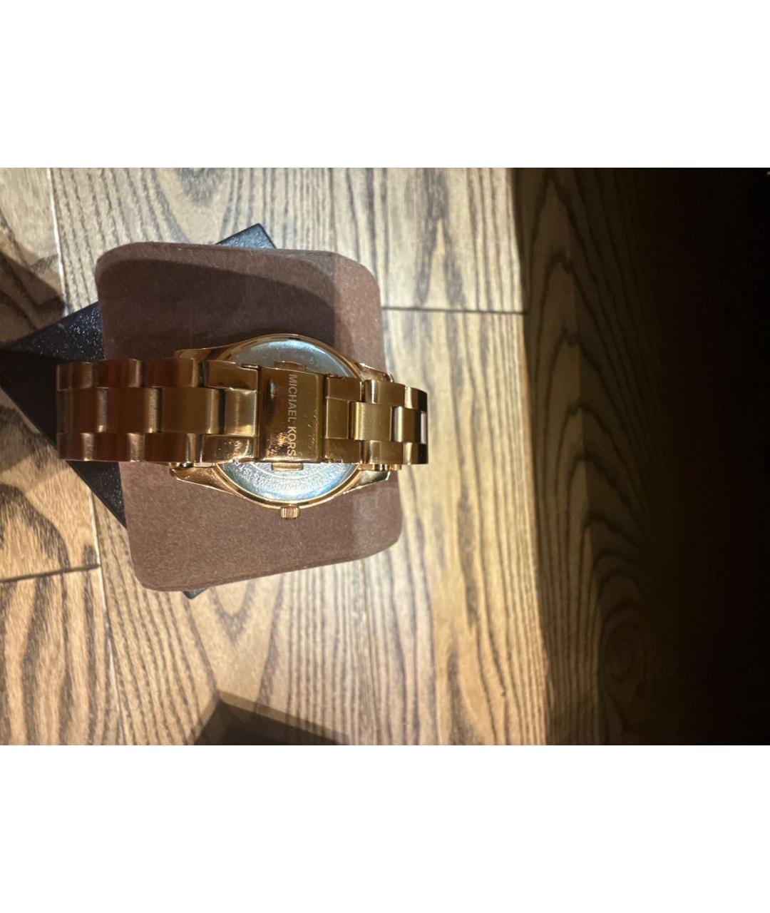 MICHAEL KORS Золотые стальные часы, фото 3