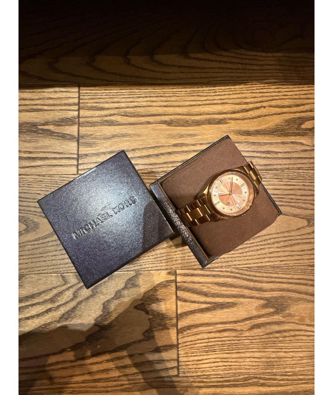 MICHAEL KORS Золотые стальные часы, фото 4