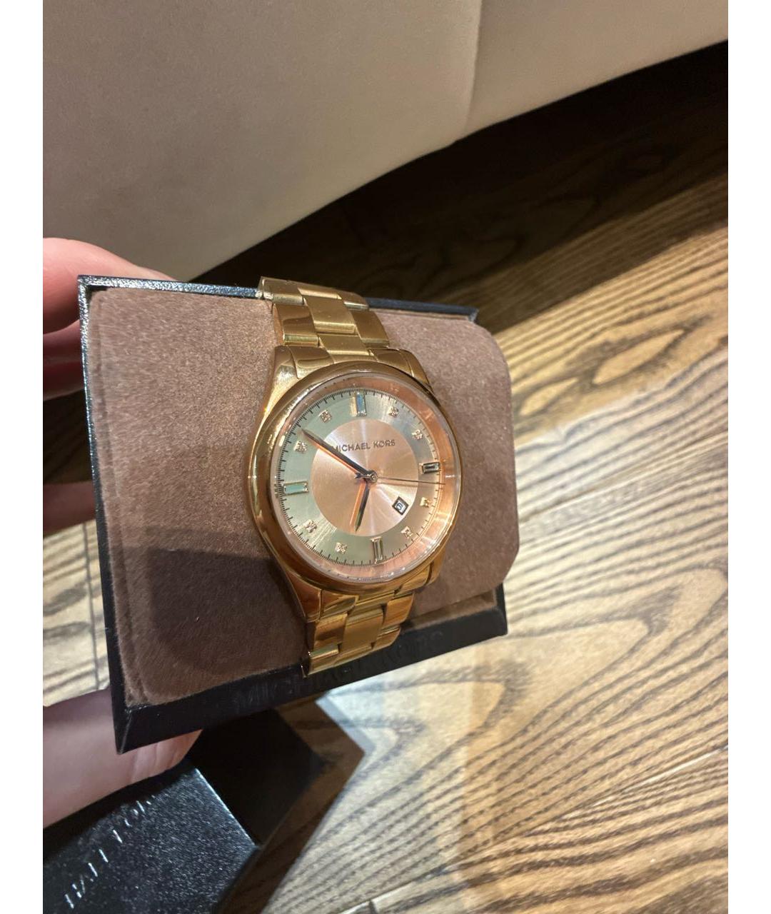 MICHAEL KORS Золотые стальные часы, фото 5