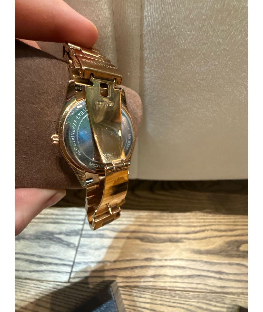 MICHAEL KORS Золотые стальные часы, фото 7