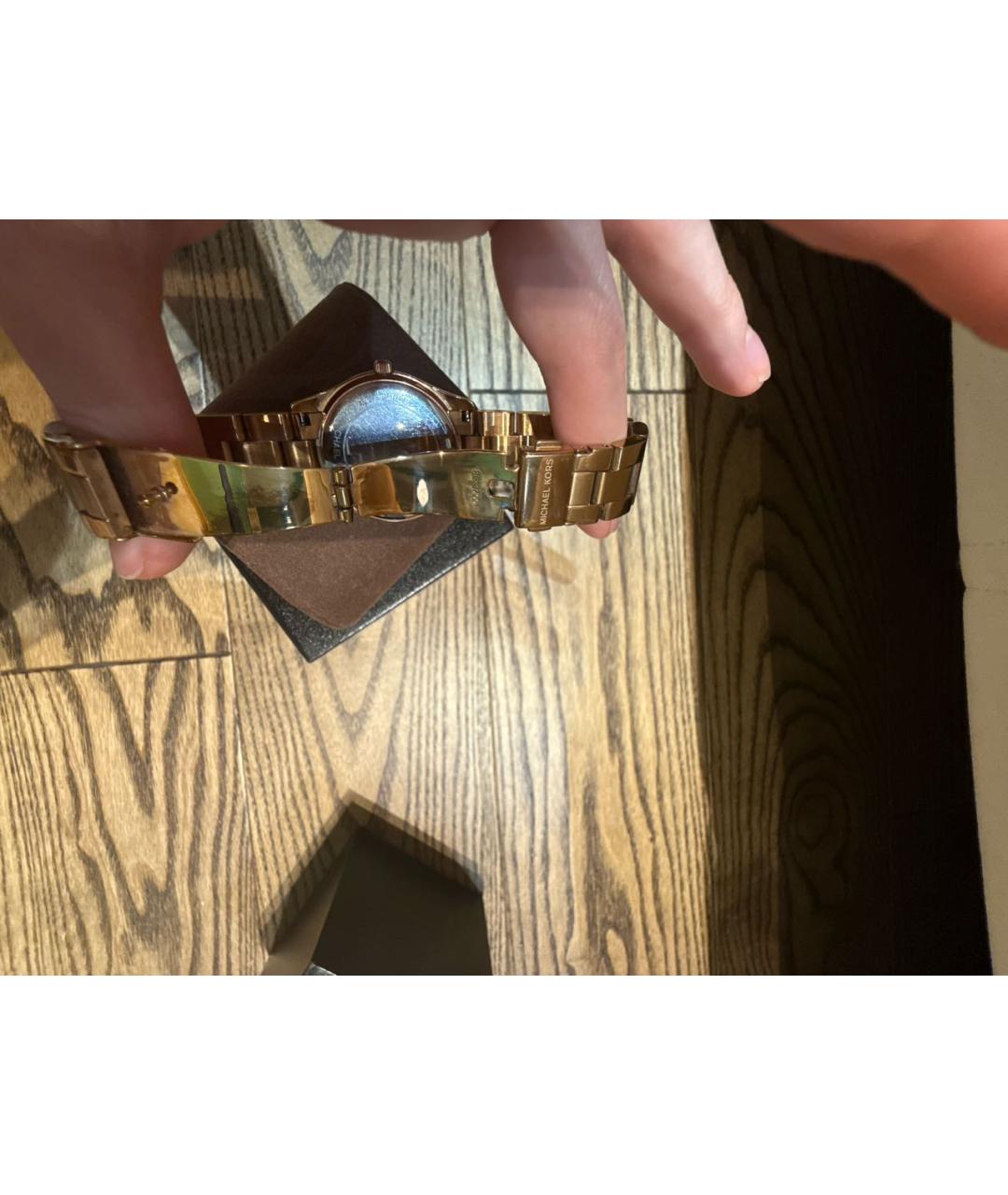 MICHAEL KORS Золотые стальные часы, фото 2