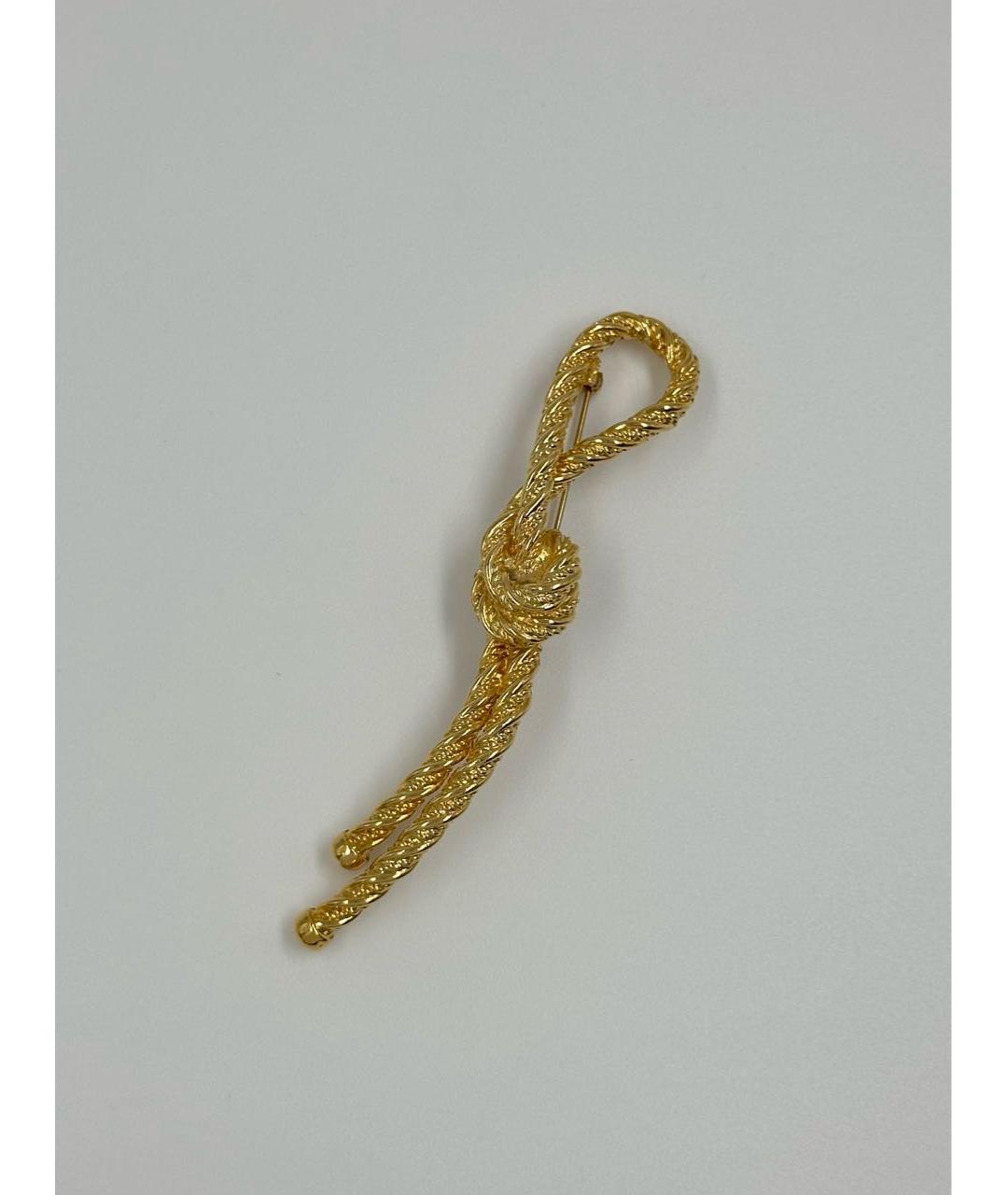 CHRISTIAN DIOR Золотая позолоченная булавка / брошь, фото 7