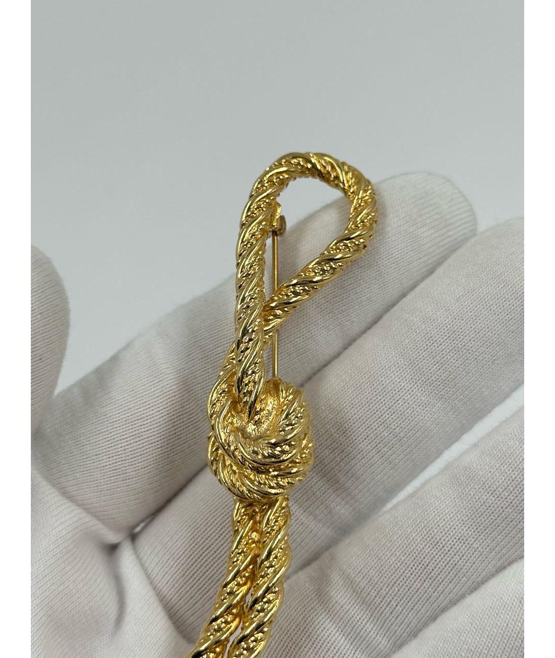 CHRISTIAN DIOR Золотая позолоченная булавка / брошь, фото 4
