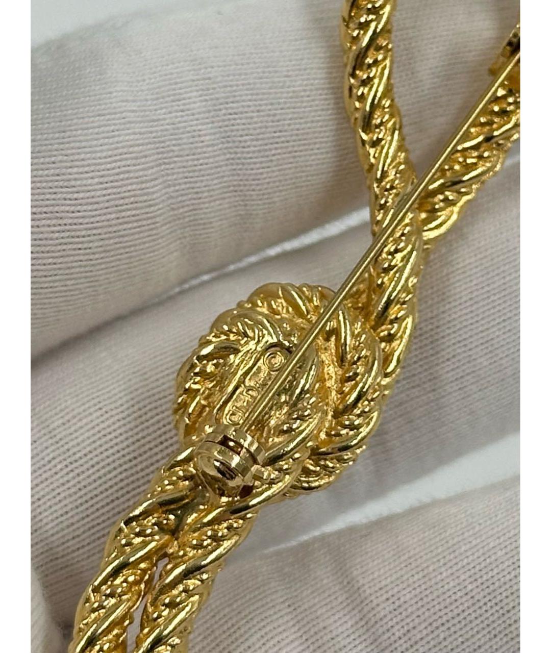 CHRISTIAN DIOR Золотая позолоченная булавка / брошь, фото 6