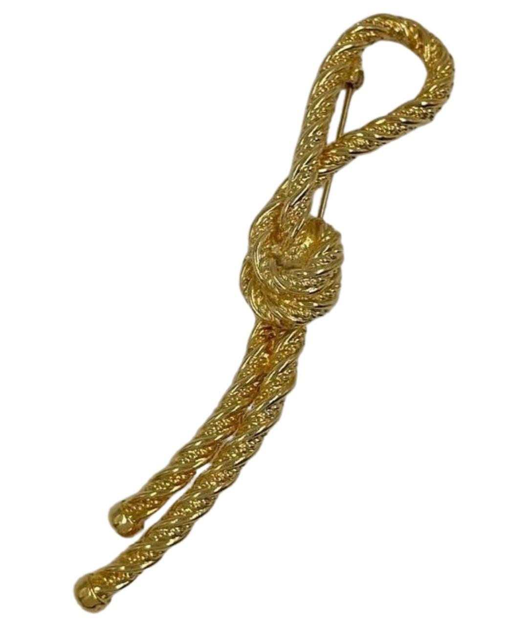 CHRISTIAN DIOR Золотая позолоченная булавка / брошь, фото 1