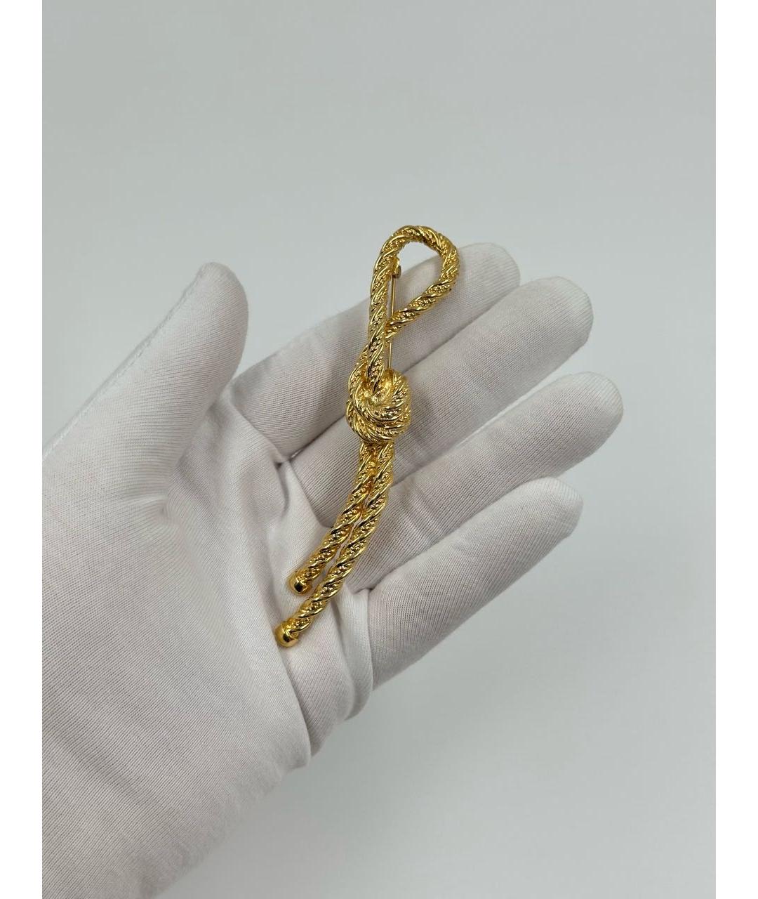 CHRISTIAN DIOR Золотая позолоченная булавка / брошь, фото 2