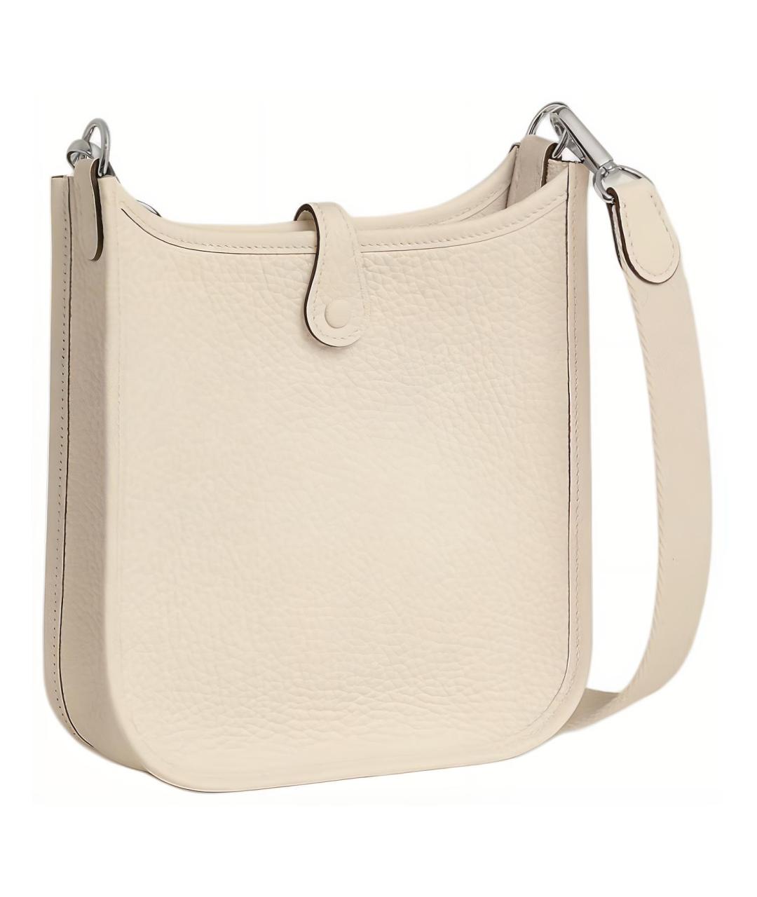 HERMES Бежевая кожаная сумка через плечо, фото 3