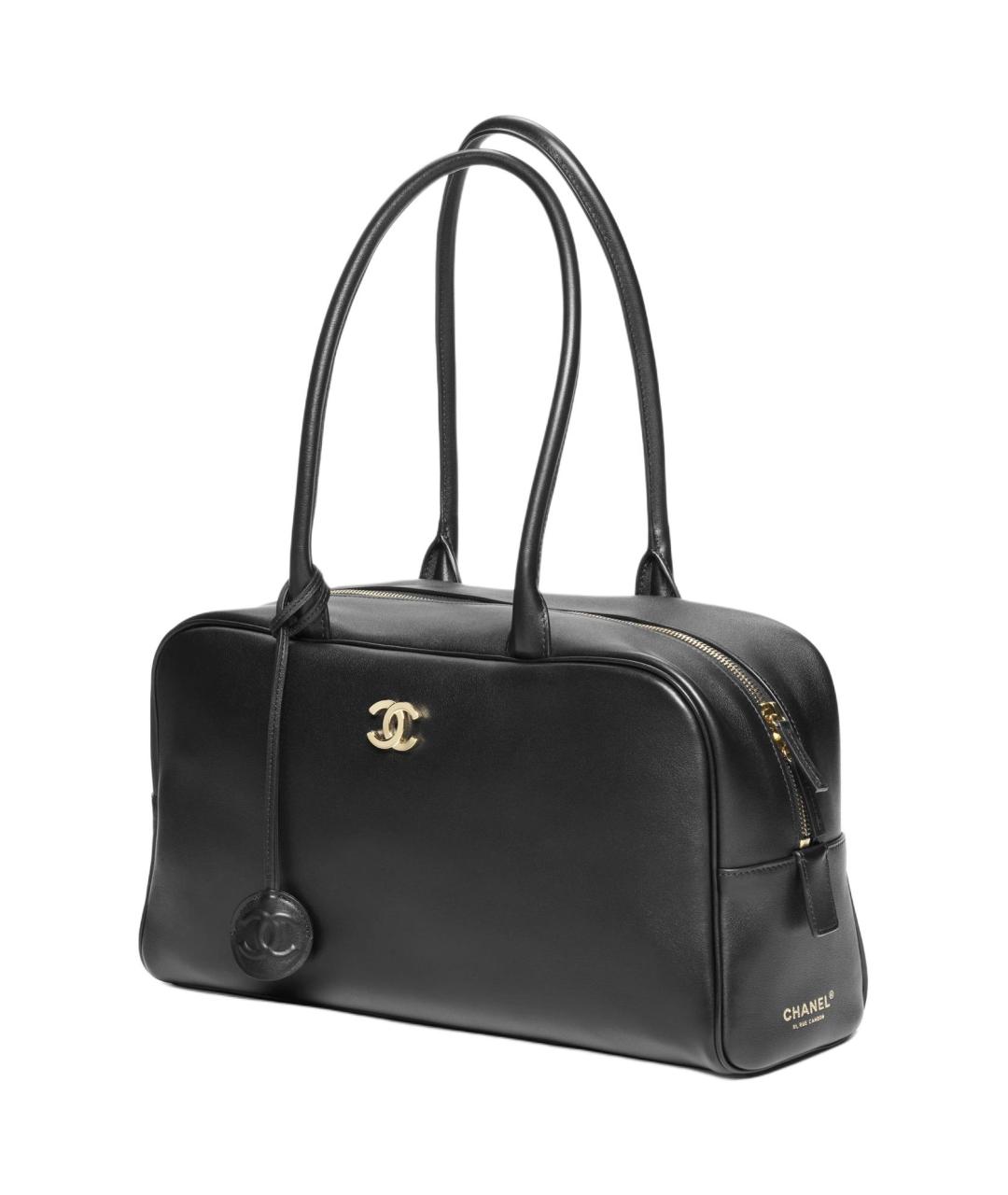 CHANEL Черная кожаная сумка через плечо, фото 2