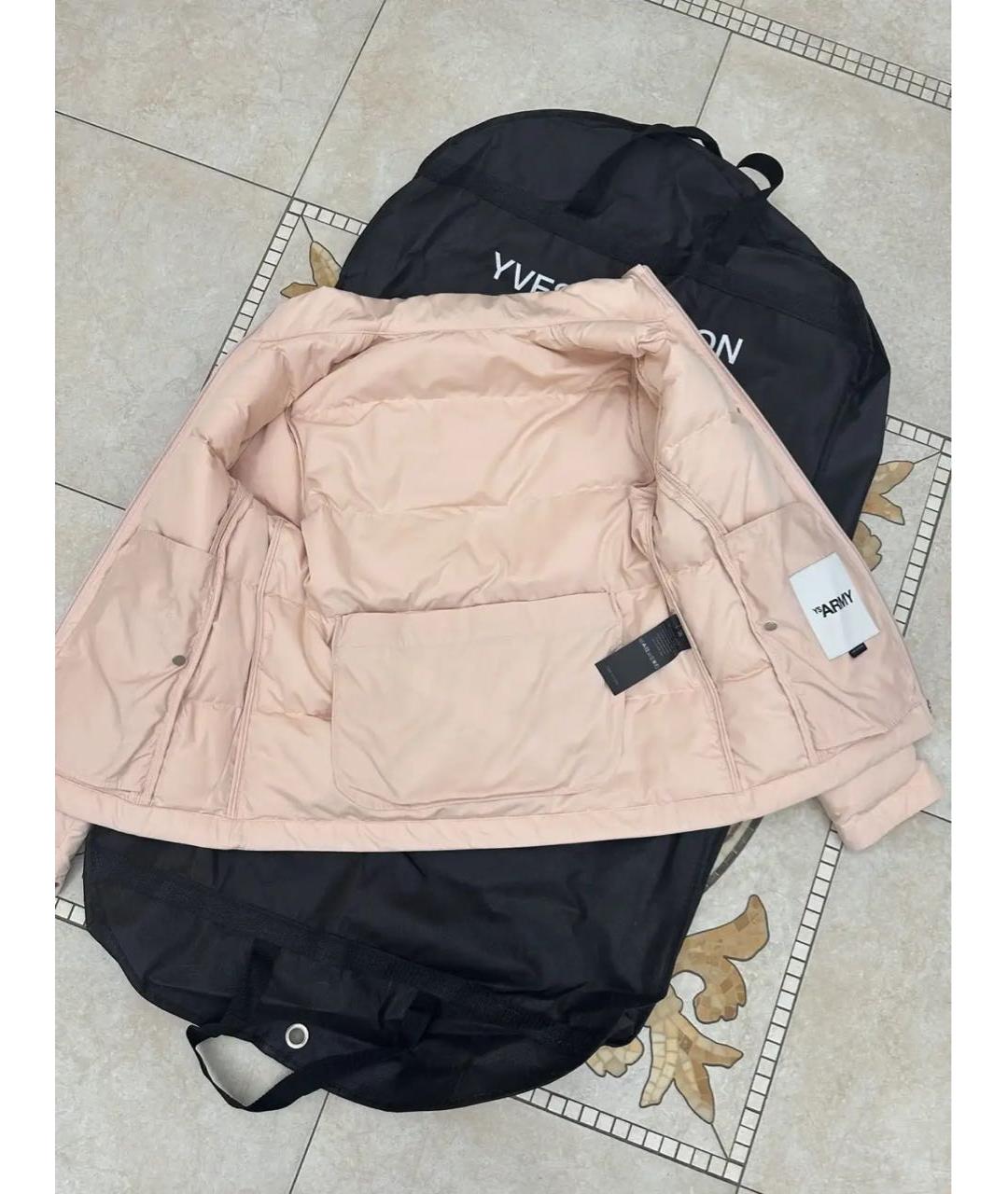 YVES SALOMON Розовая полиэстеровая куртка, фото 3
