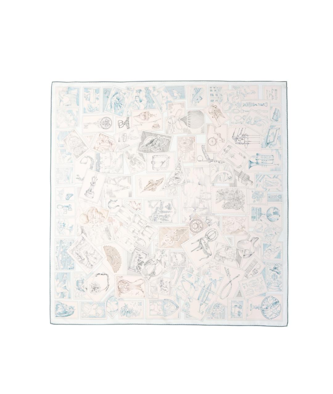 HERMES Мульти шелковый шарф, фото 1