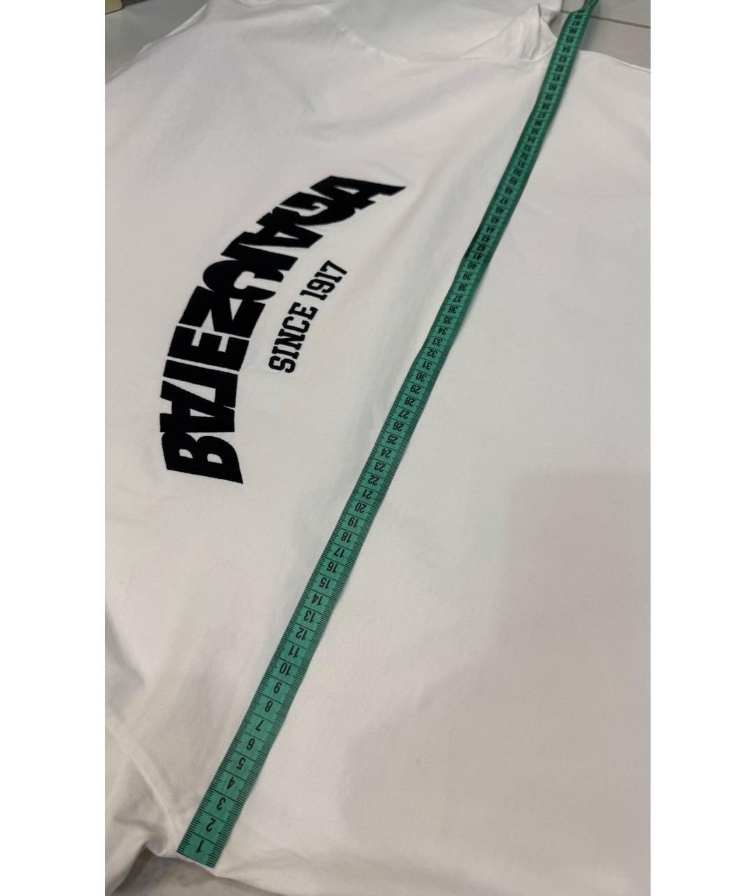 BALENCIAGA Белая хлопковая футболка, фото 7