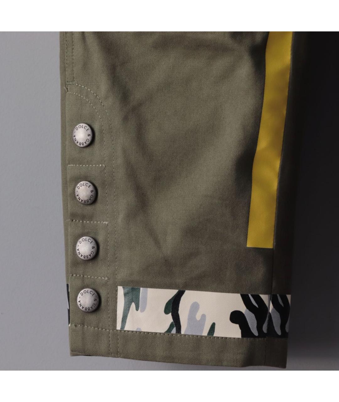 DOLCE&GABBANA Мульти хлопковые прямые брюки, фото 6