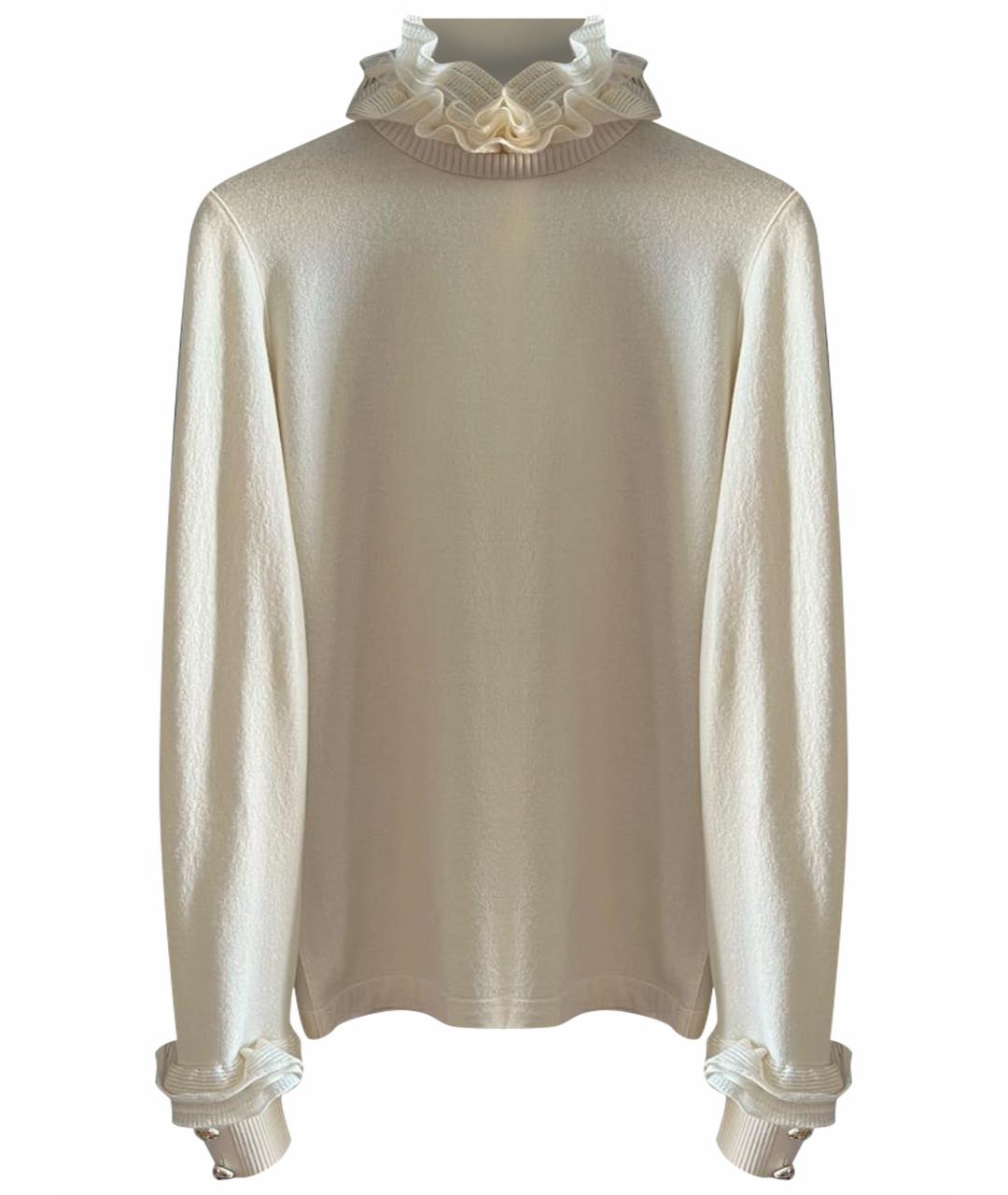 CHANEL Бежевый шерстяной джемпер / свитер, фото 1