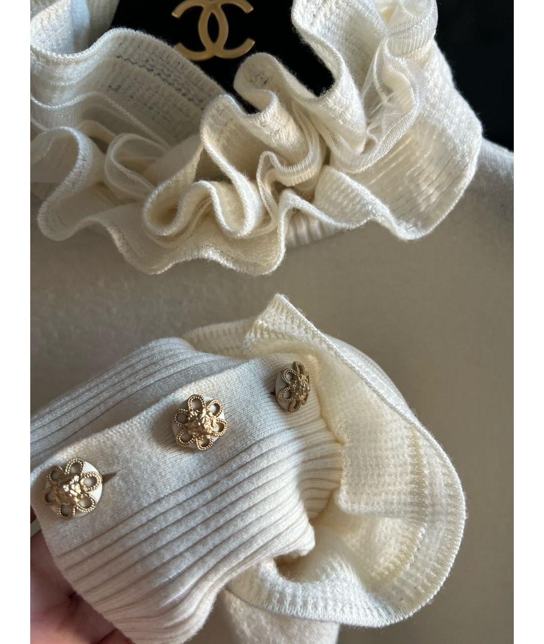 CHANEL Бежевый шерстяной джемпер / свитер, фото 2