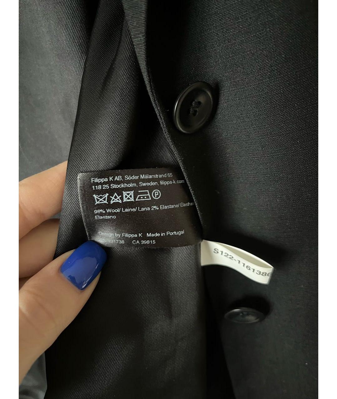 FILIPPA K Черный шерстяной жакет/пиджак, фото 7