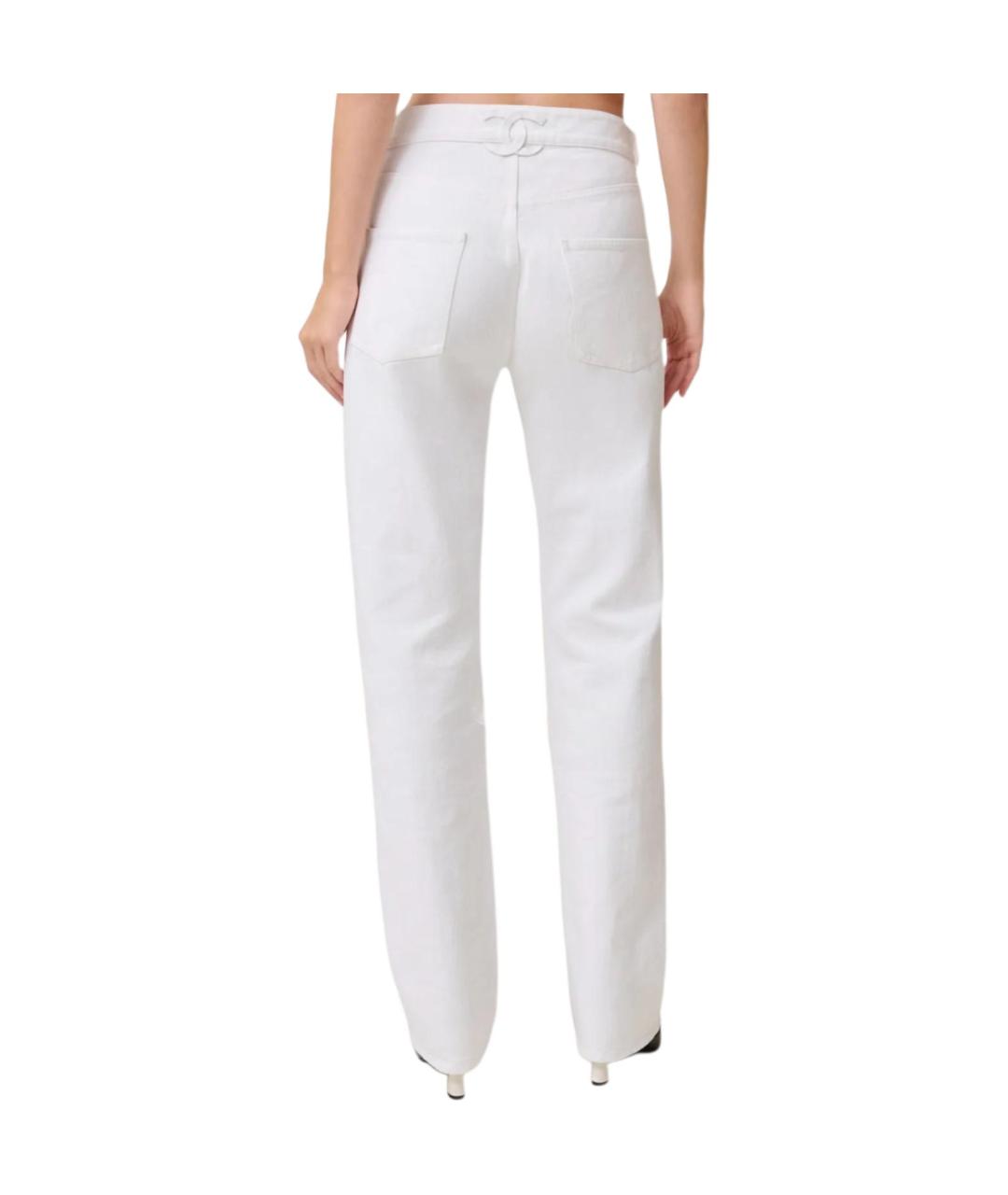CHANEL Белые прямые джинсы, фото 2