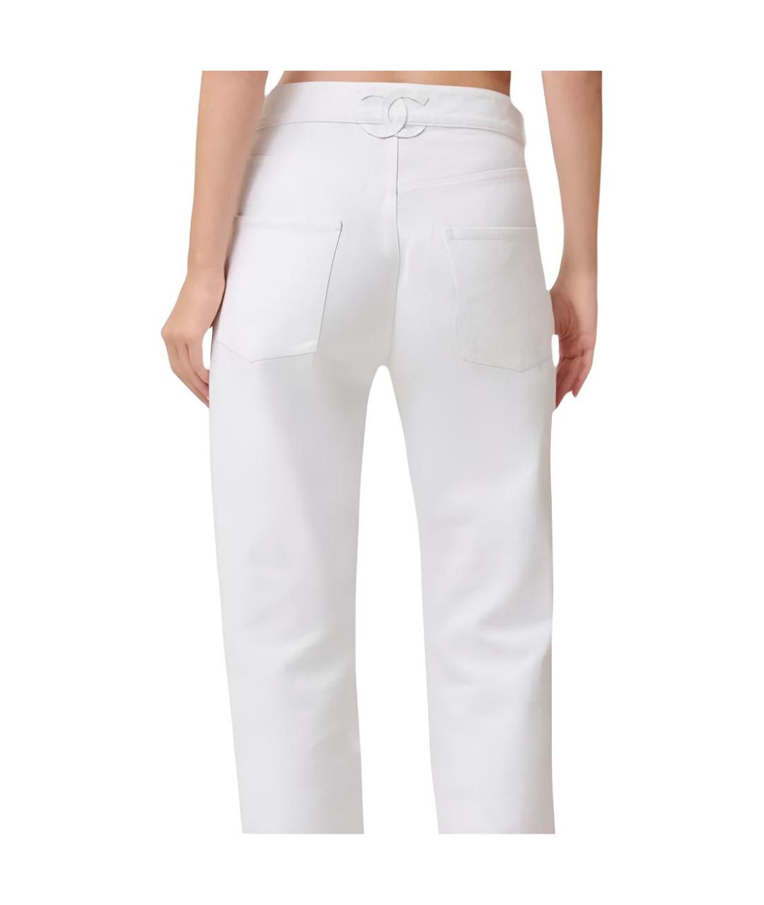 CHANEL Белые прямые джинсы, фото 4