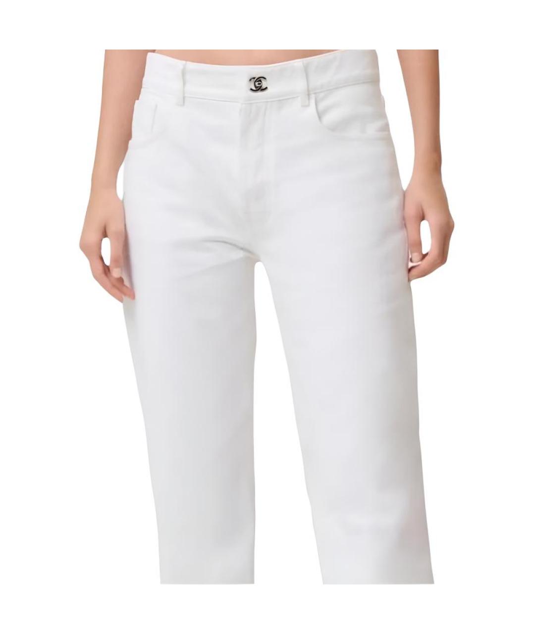 CHANEL Белые прямые джинсы, фото 3