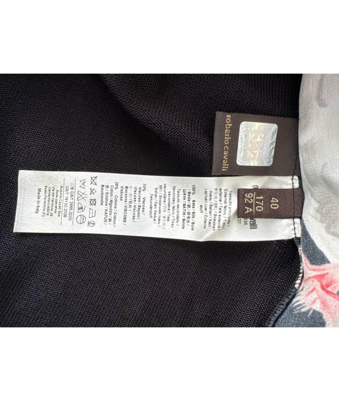 ROBERTO CAVALLI Мульти шелковое повседневное платье, фото 5