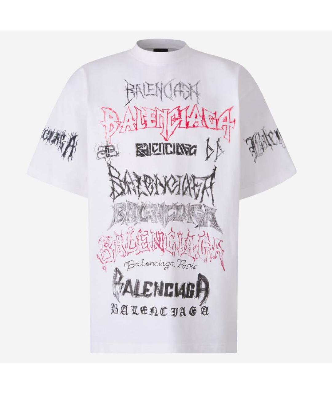 BALENCIAGA Белая хлопковая футболка, фото 9