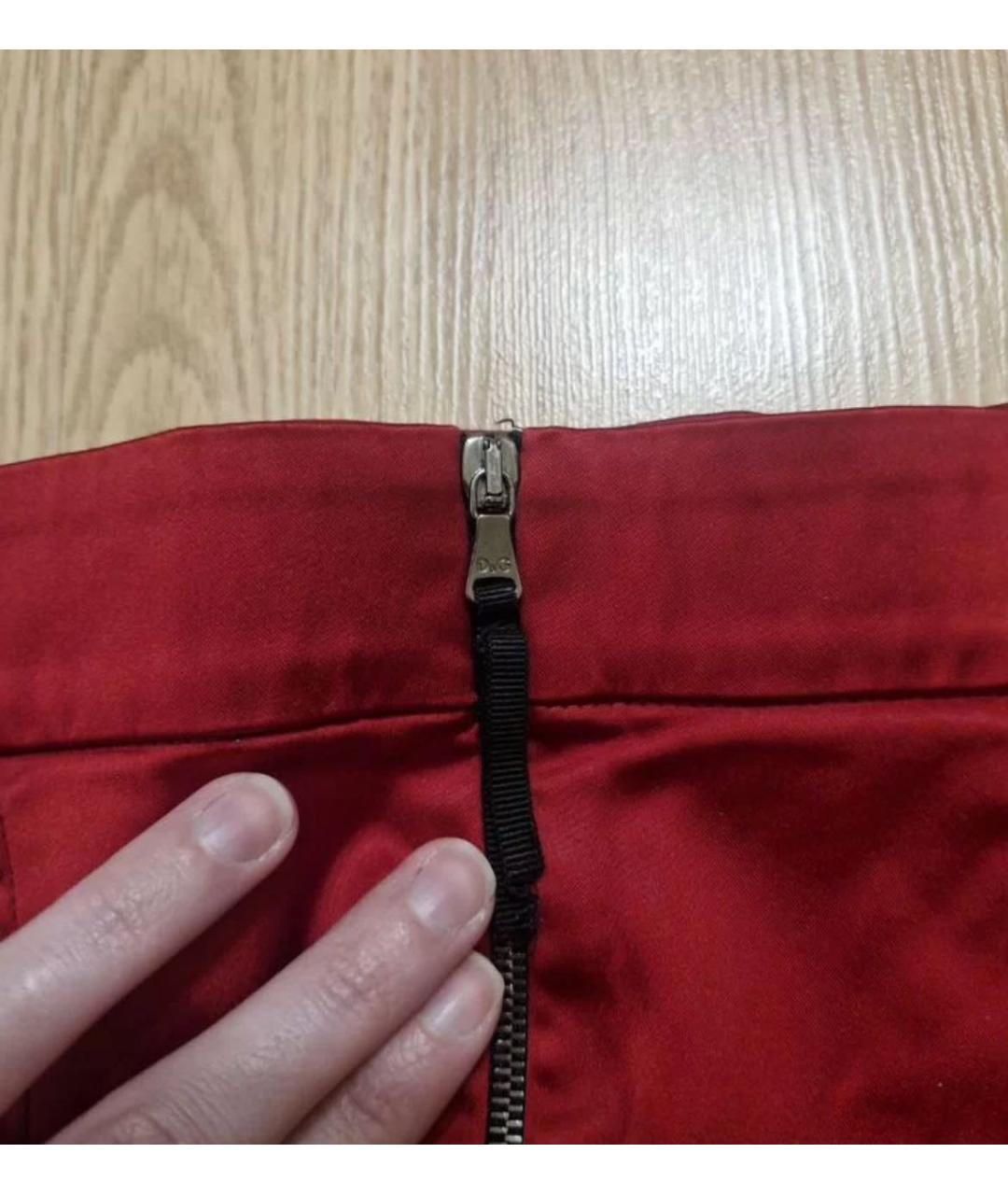 DOLCE&GABBANA Красная юбка миди, фото 5