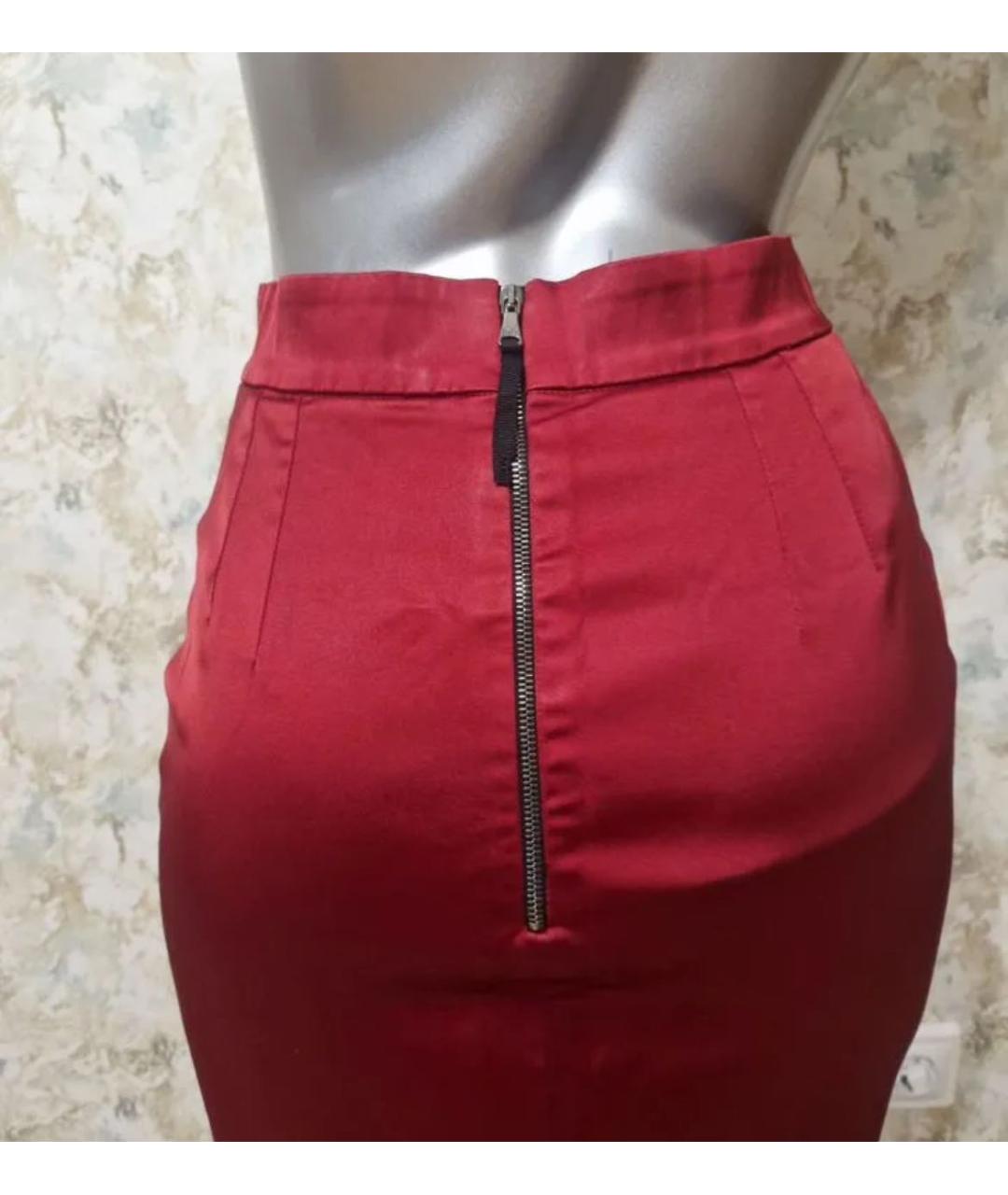 DOLCE&GABBANA Красная юбка миди, фото 4