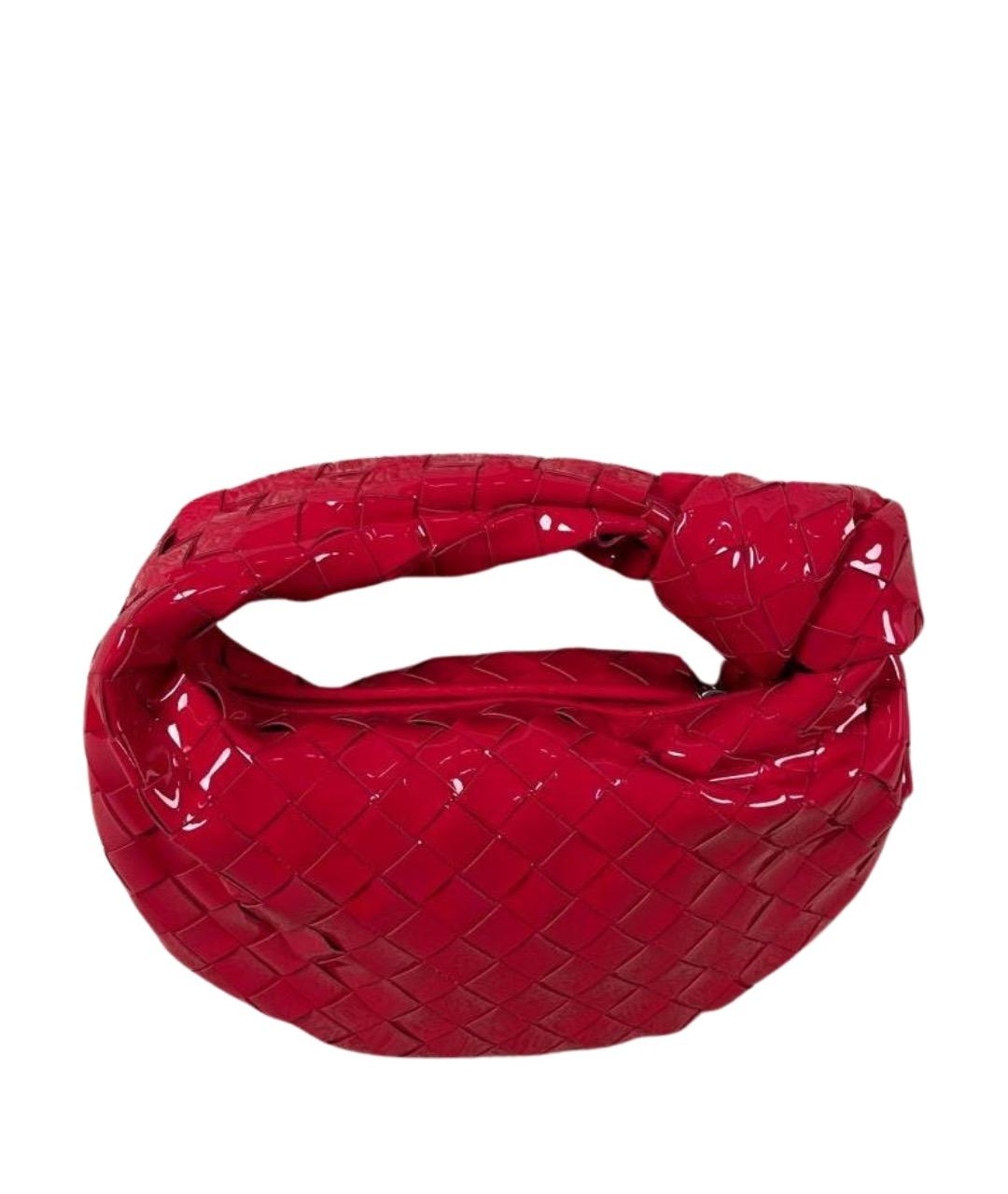 BOTTEGA VENETA Красная сумка с короткими ручками из лакированной кожи, фото 1