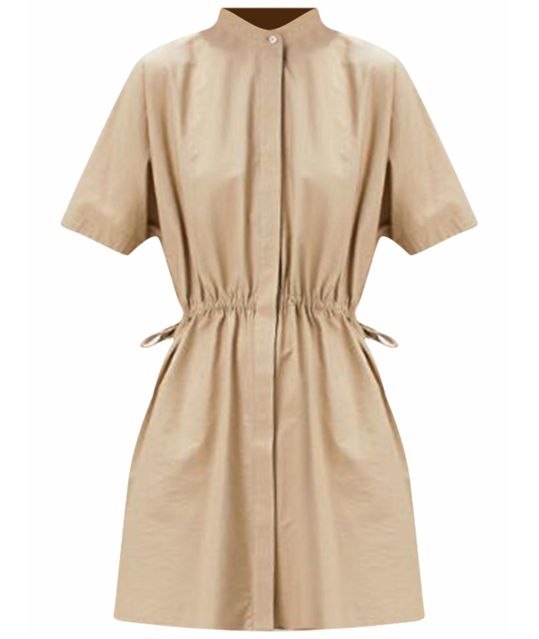 BRUNELLO CUCINELLI Бежевое хлопковое повседневное платье, фото 1