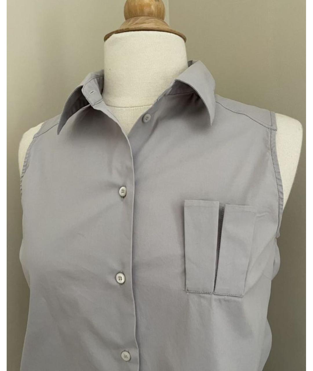 PRADA Голубая хлопковая блузы, фото 3