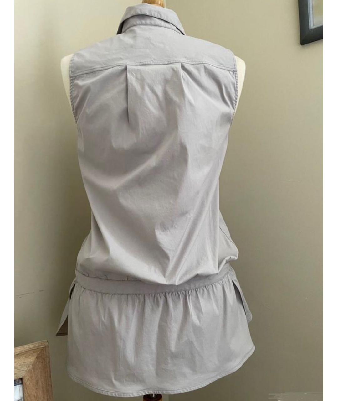 PRADA Голубая хлопковая блузы, фото 8