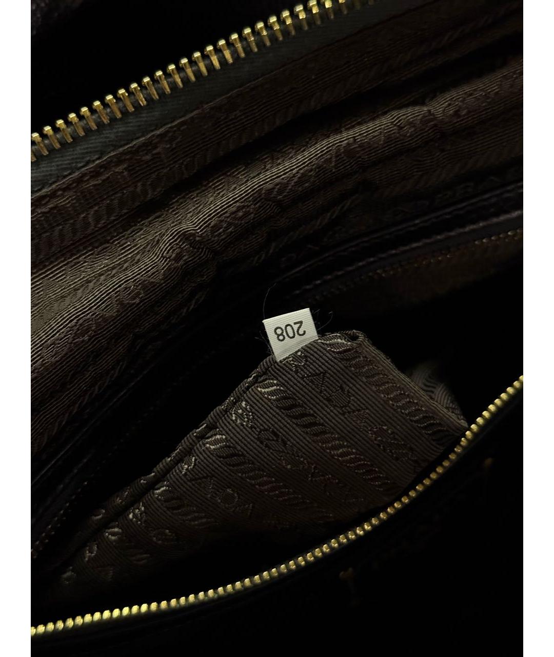 PRADA Черная кожаная сумка через плечо, фото 6