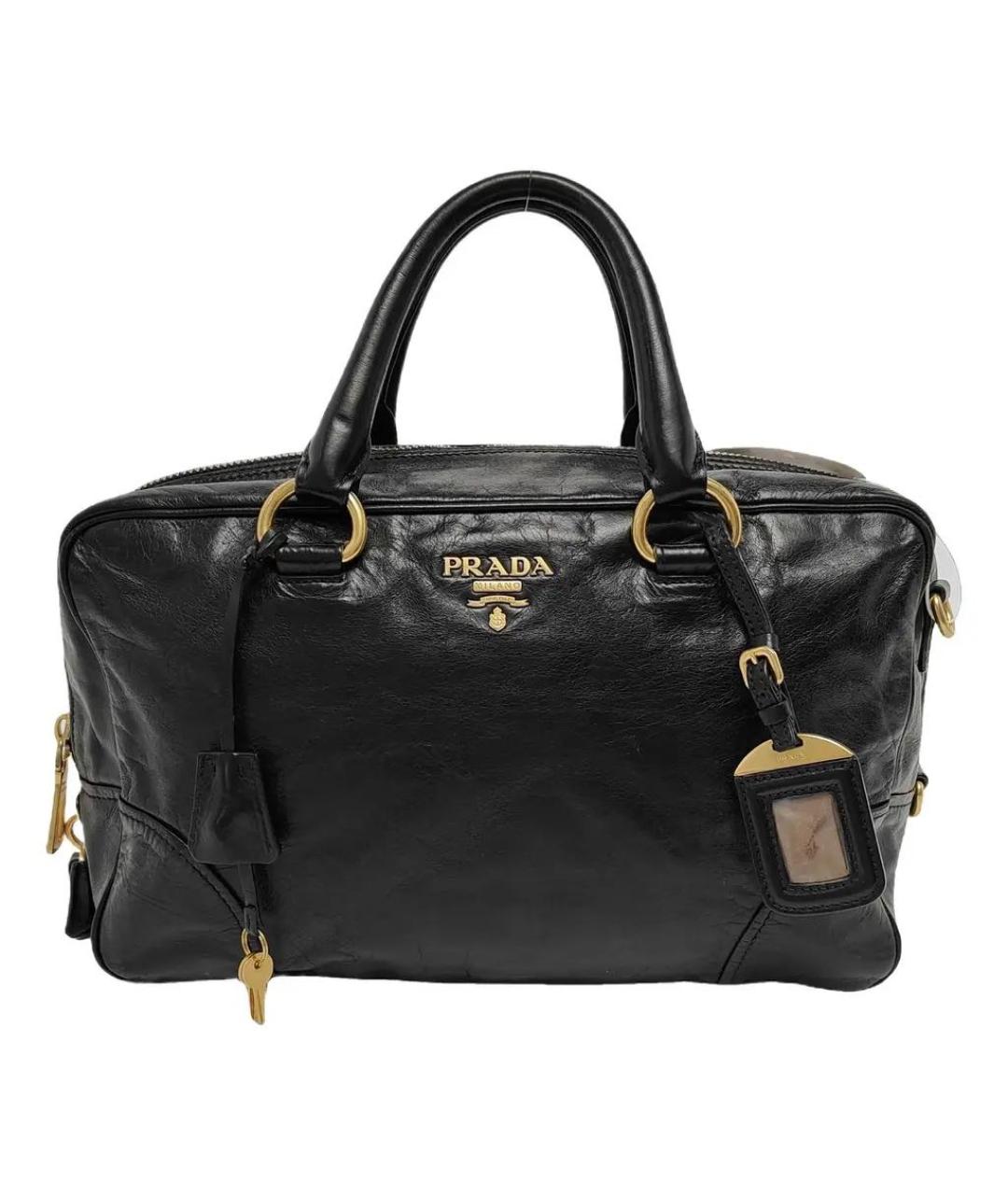 PRADA Черная кожаная сумка через плечо, фото 7