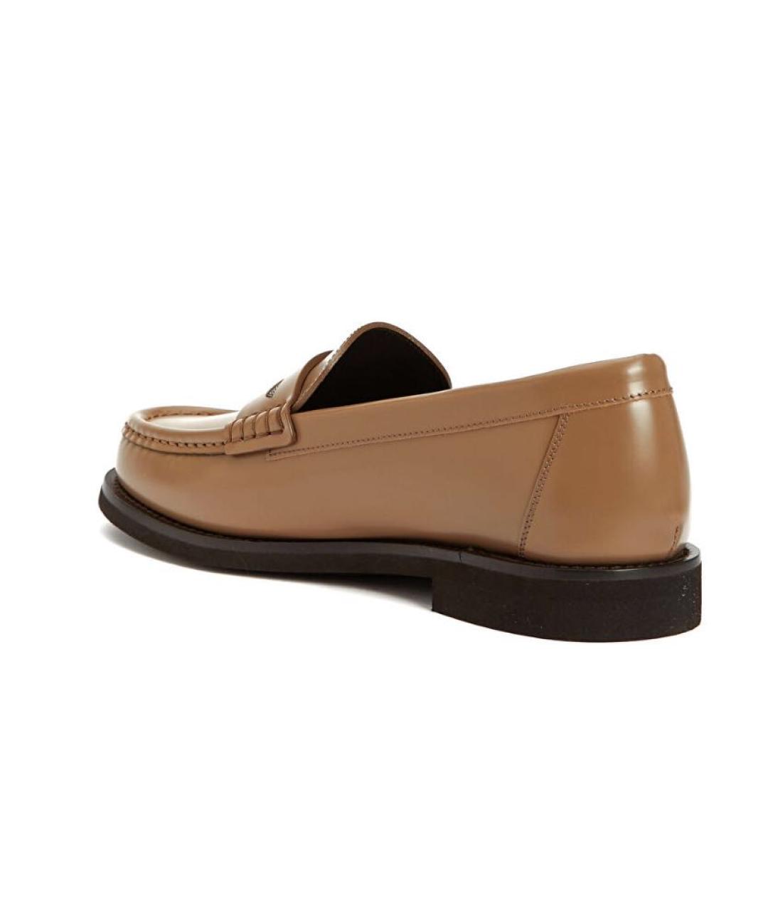 BRUNELLO CUCINELLI Горчичные кожаные лоферы, фото 4