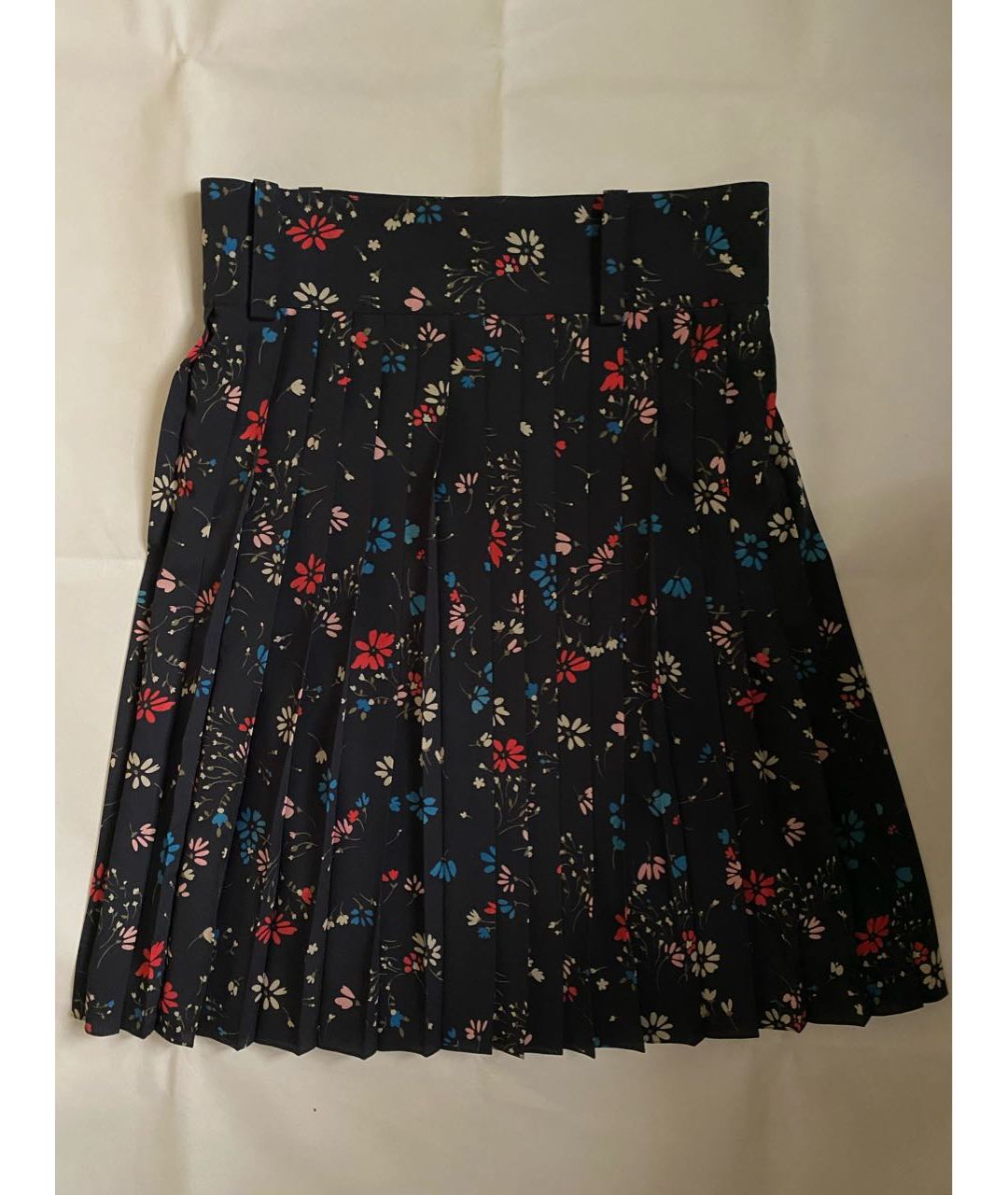 BALENCIAGA Темно-синяя шелковая юбка миди, фото 2