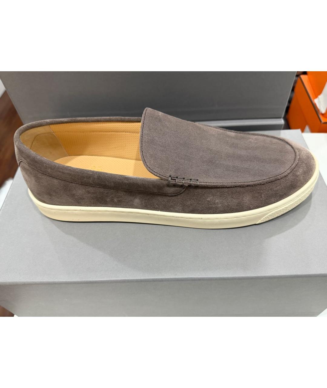 BRUNELLO CUCINELLI Коричневые кожаные лоферы, фото 6