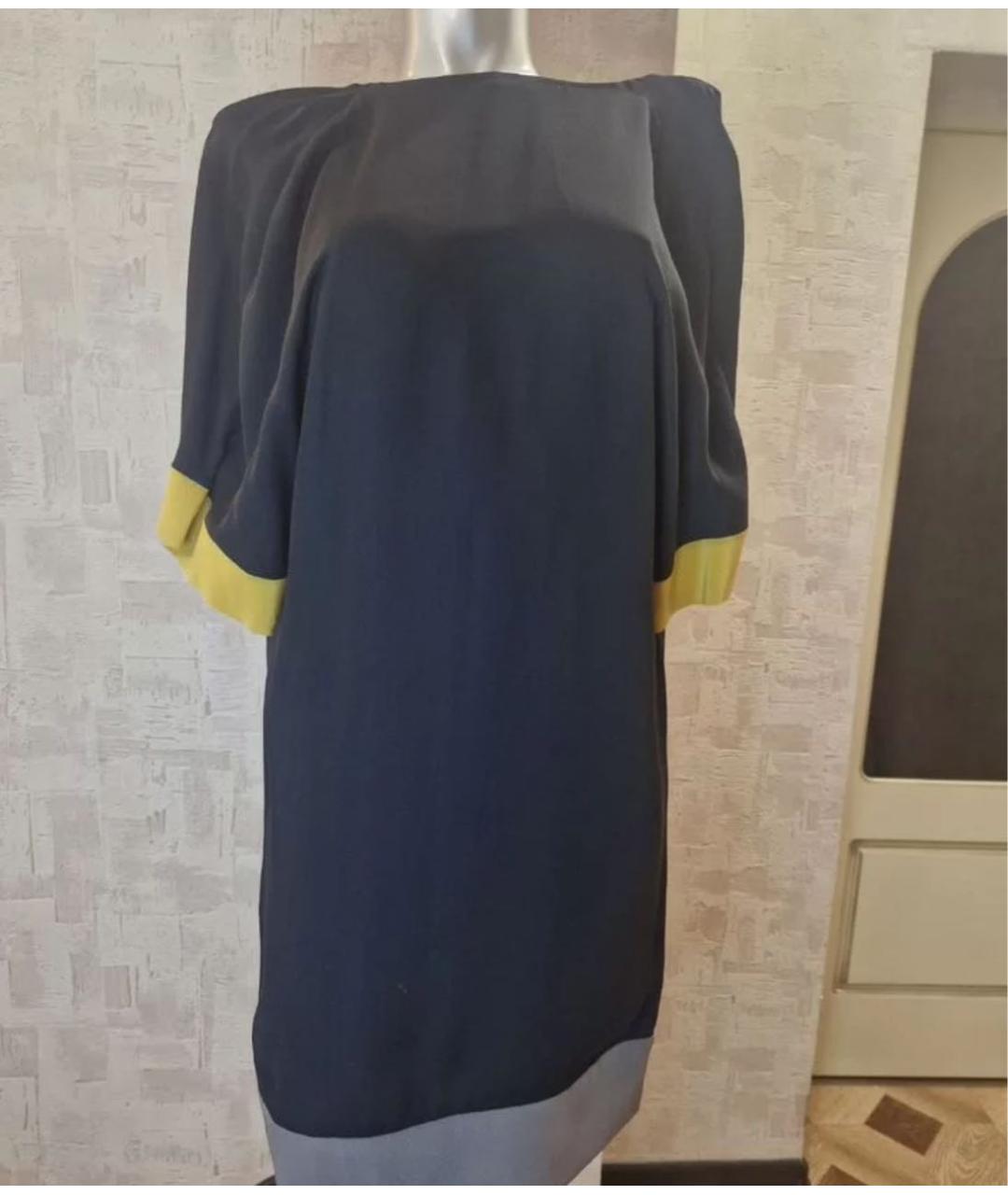 FENDI Черное шелковое повседневное платье, фото 2