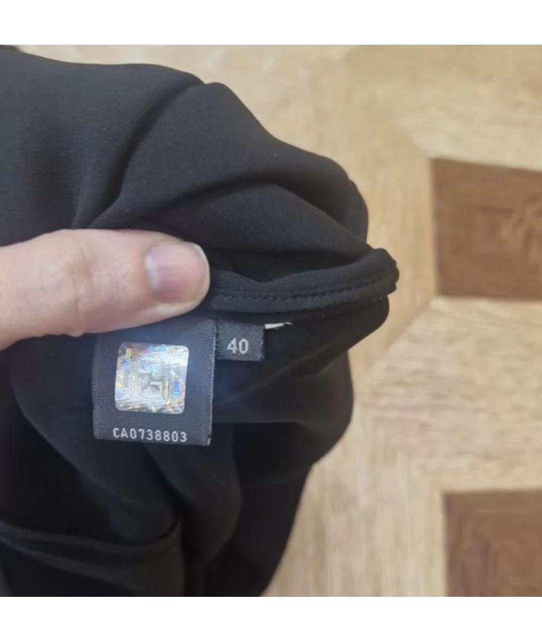 FENDI Черное шелковое повседневное платье, фото 6