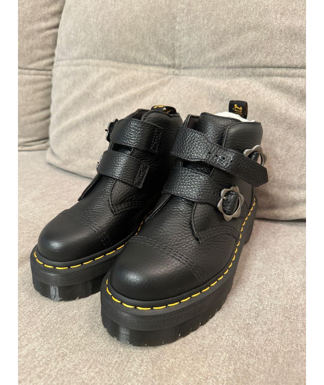 DR. MARTENS Черные кожаные ботинки, фото 2