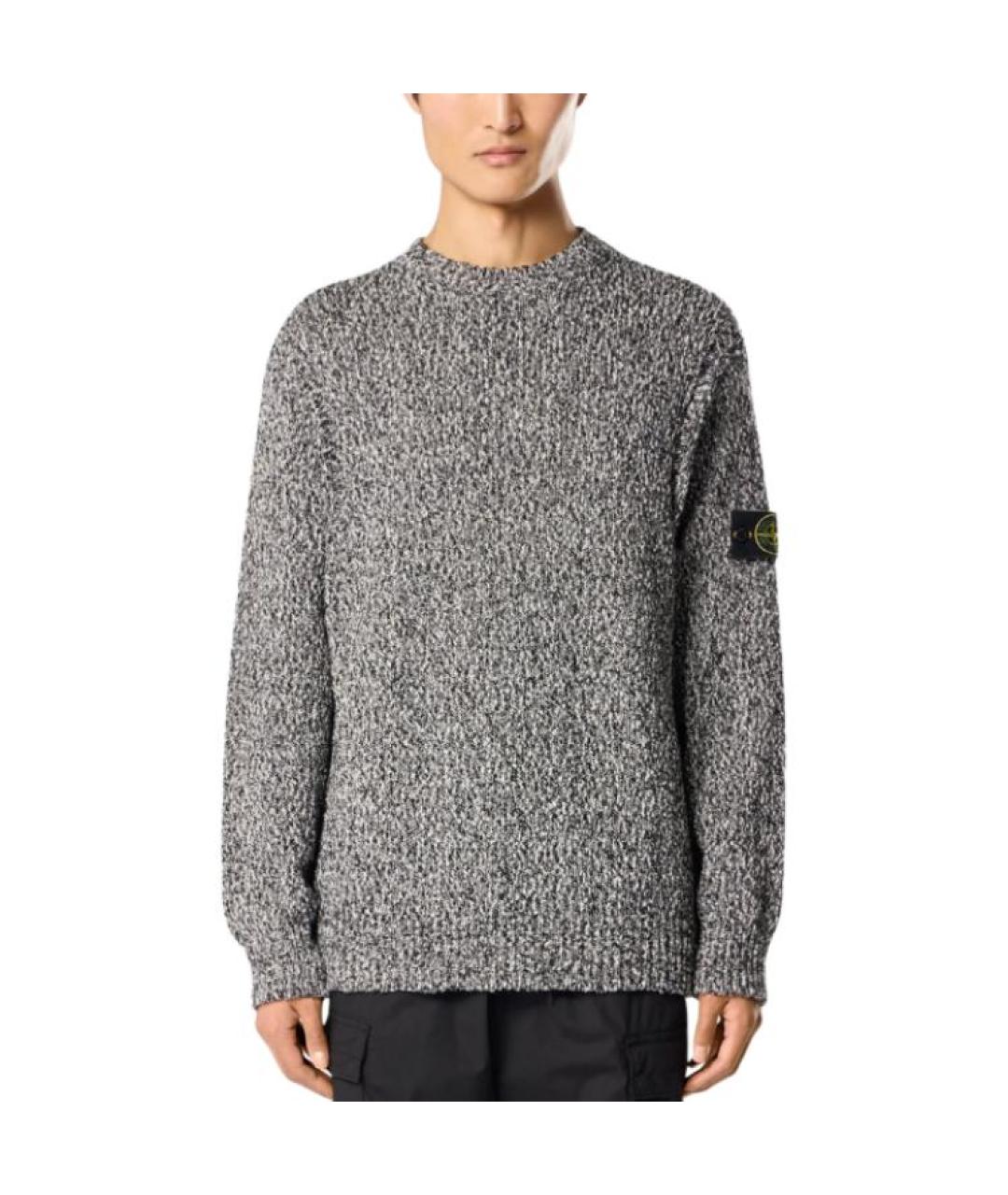 STONE ISLAND Серый джемпер / свитер, фото 5
