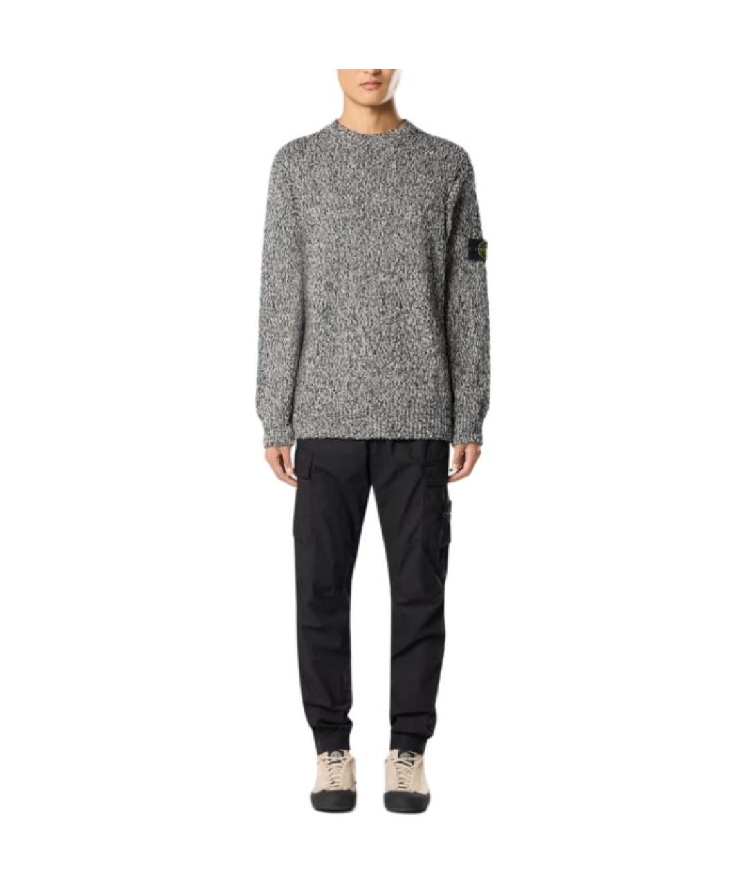 STONE ISLAND Серый джемпер / свитер, фото 3