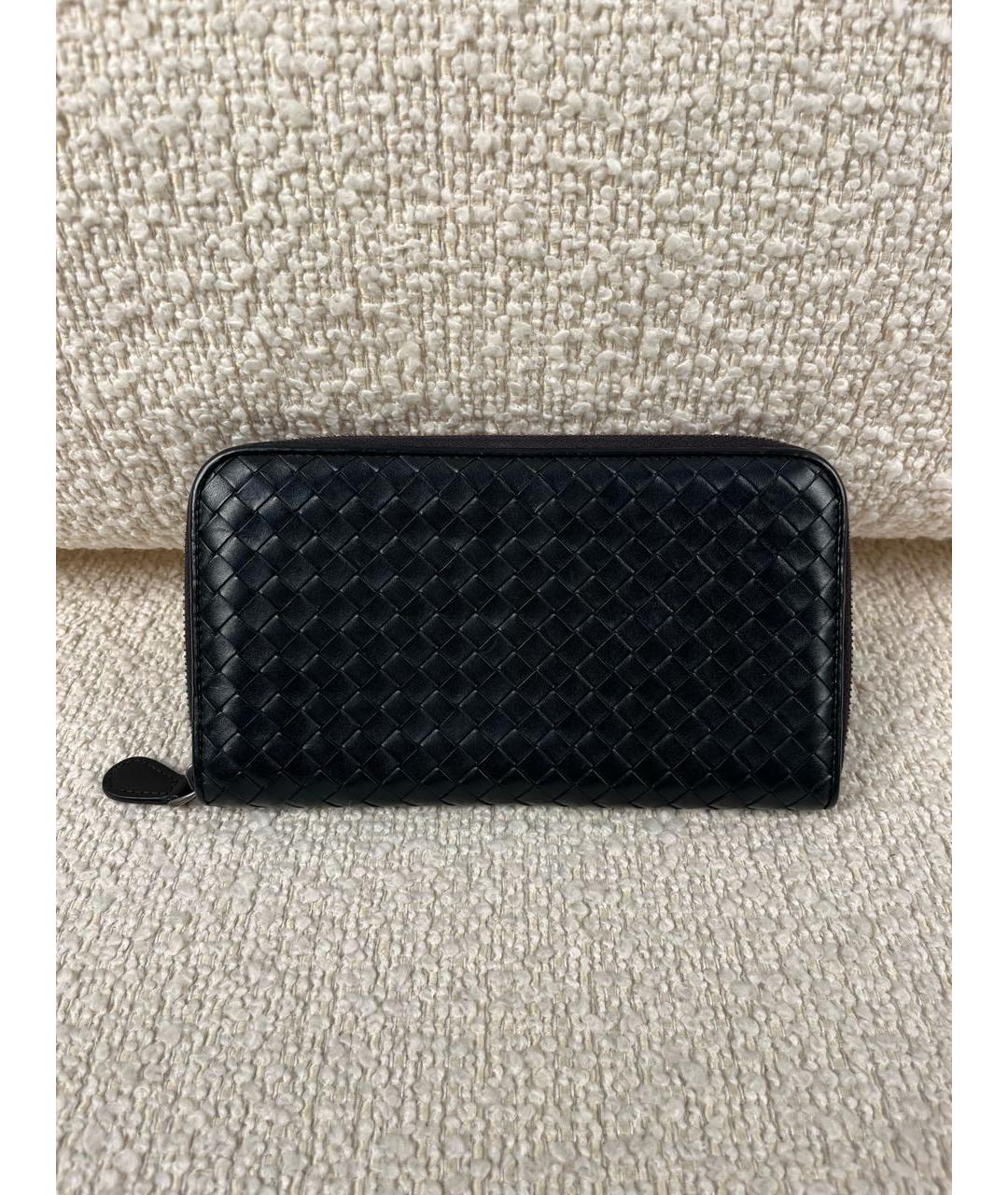 BOTTEGA VENETA Черный кожаный кошелек, фото 5