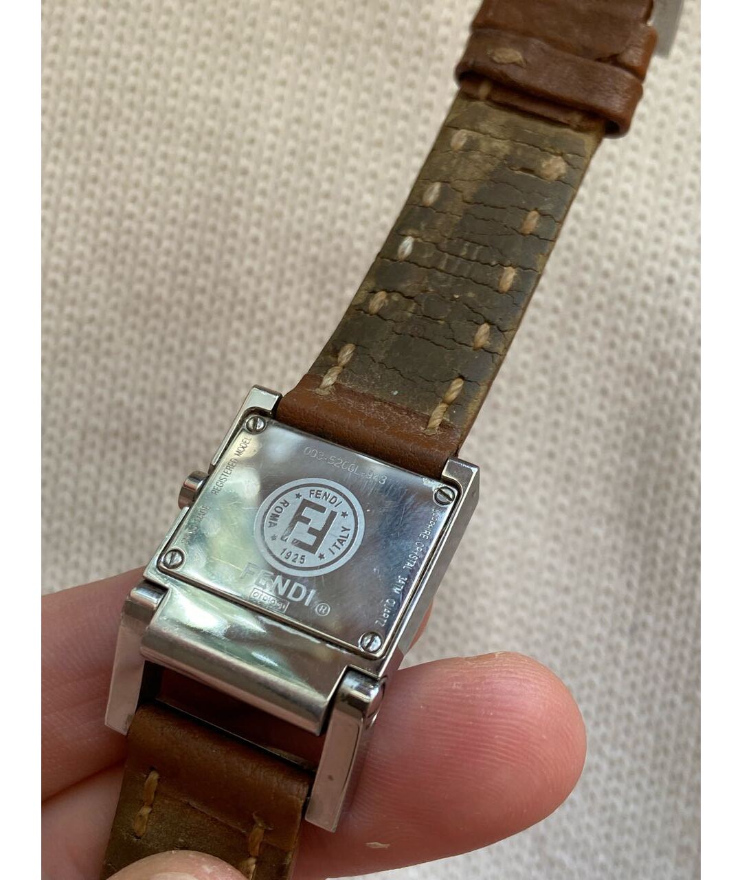 FENDI Коричневые стальные часы, фото 5