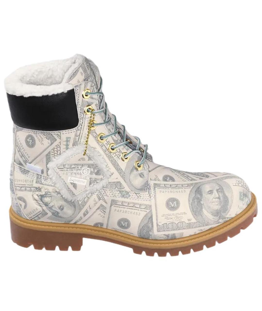 TIMBERLAND Бежевые нубуковые высокие ботинки, фото 5