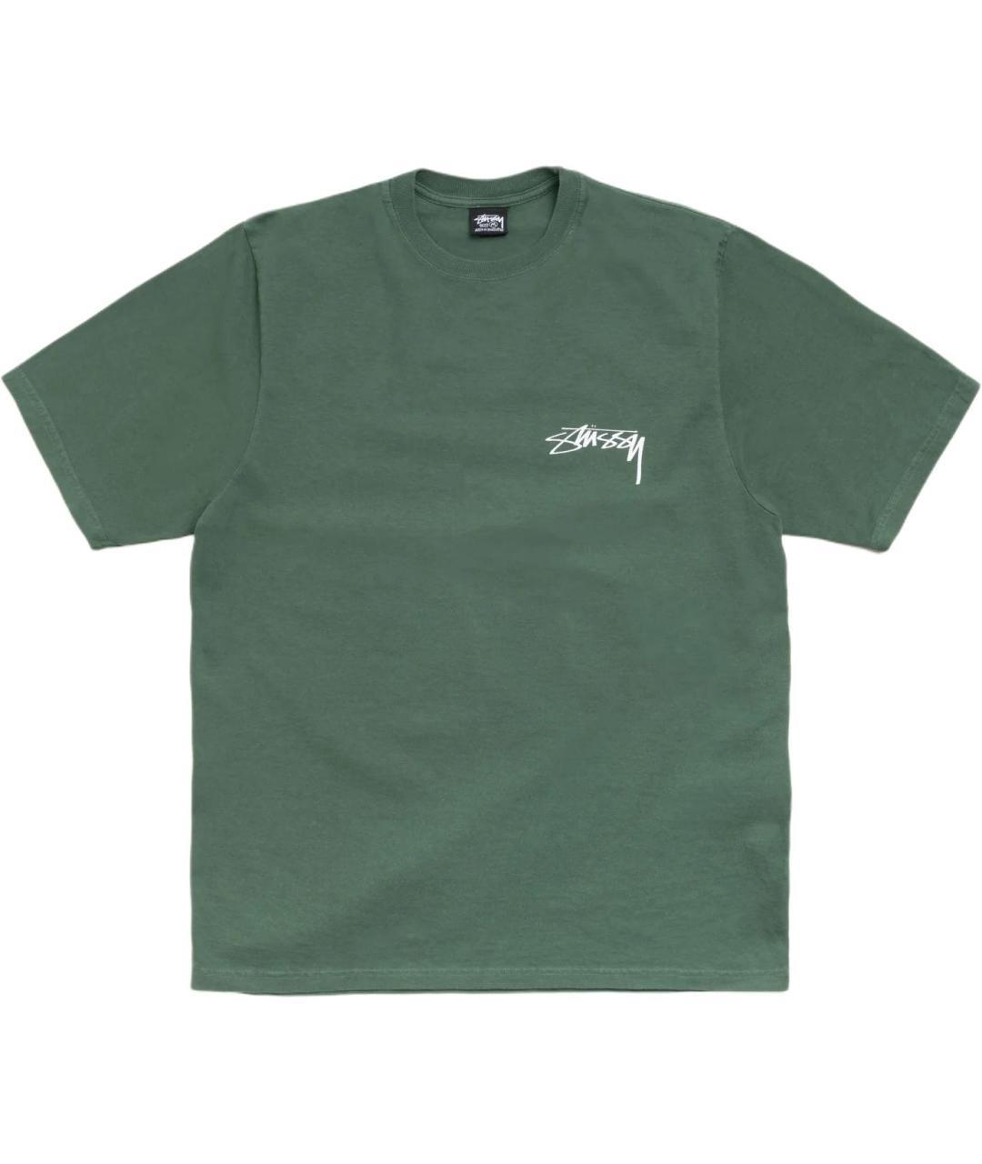 STUSSY Зеленая футболка, фото 1