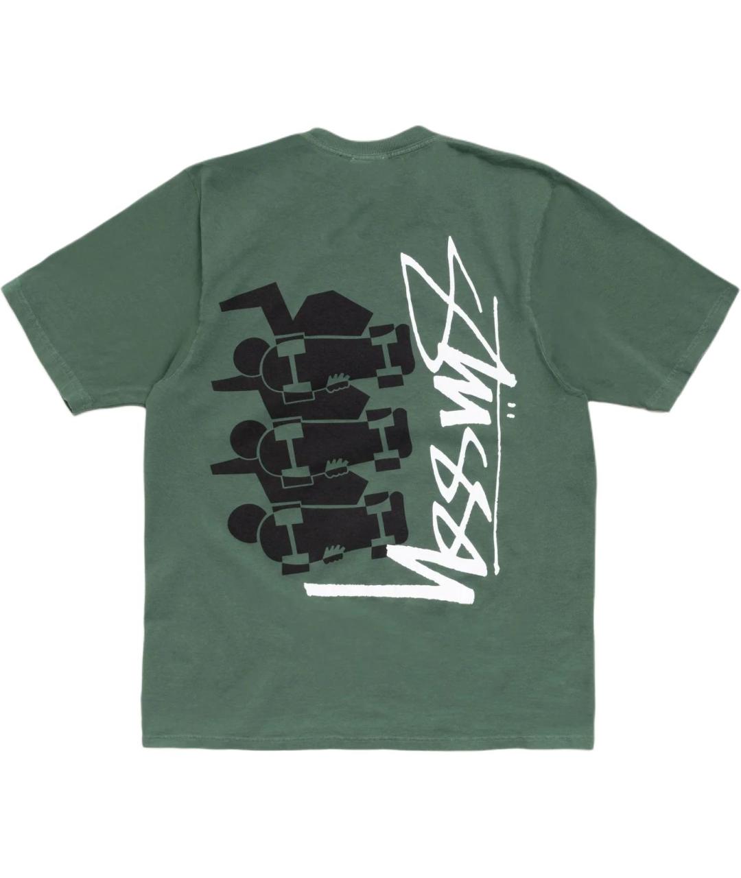 STUSSY Зеленая футболка, фото 2
