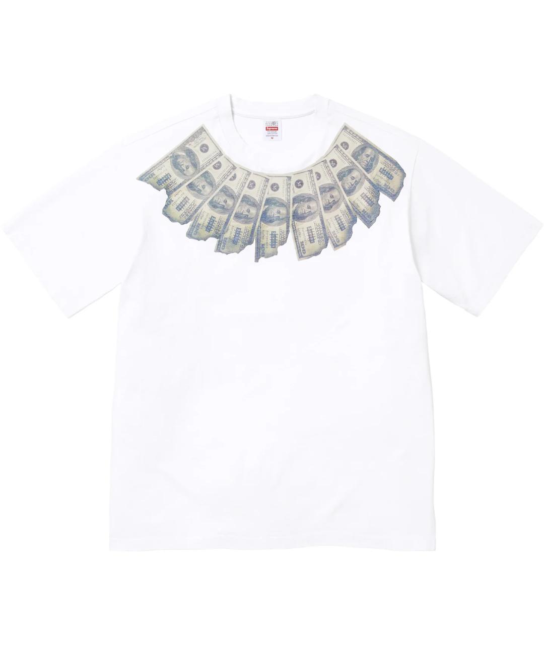 SUPREME Белая хлопковая футболка, фото 1