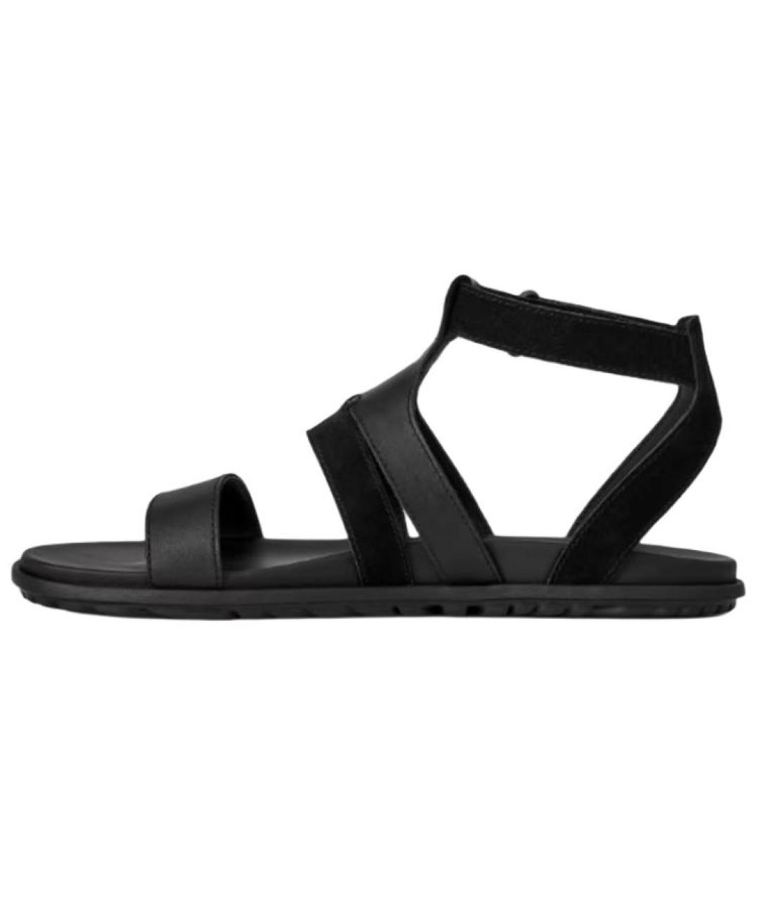UGG AUSTRALIA Черные кожаные сандалии, фото 2