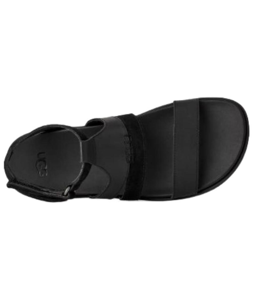 UGG AUSTRALIA Черные кожаные сандалии, фото 5