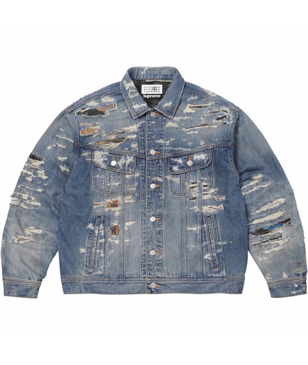 SUPREME Синяя деним куртка, фото 1