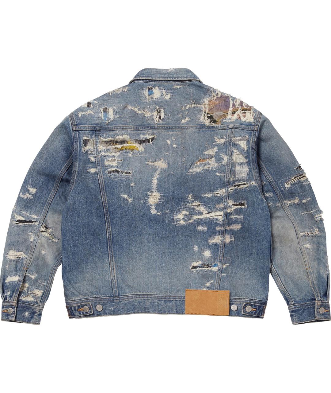 SUPREME Синяя деним куртка, фото 2